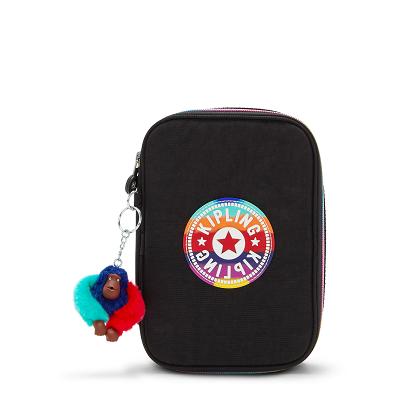 Kipling 100 Pens Pencil Cases Black Multicolor | CAKi1555