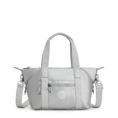 Kipling Art Mini Metallic Handbags Silver | CAKi1064