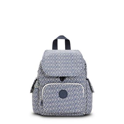 Kipling City Pack Mini Travel Backpacks Blue white | CAKi1603
