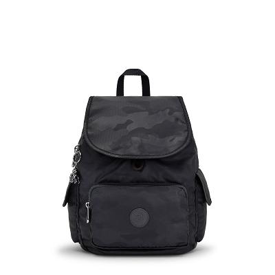 Kipling City Pack Small Travel Backpacks Black Camo | CAKi1880