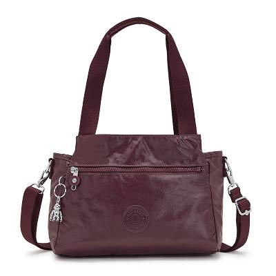Kipling Elysia Metallic Handbags Burgundy | CAKi1146