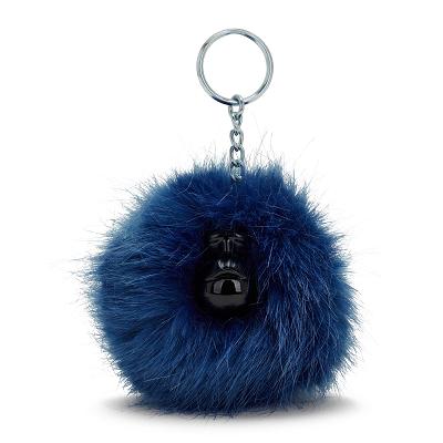 Kipling Pompom Monkey Keychains Blue | CAKi1437