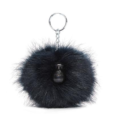 Kipling Pompom Monkey Keychains Navy | CAKi1464