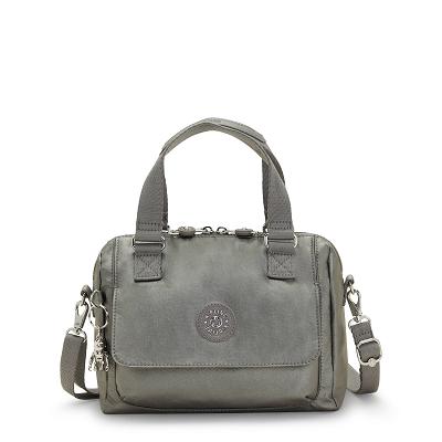 Kipling Zeva Metallic Handbags Grey Metal | CAKi1342